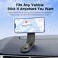 Magnetic phone mount with dashboard adhesive base, shown on a car dash surface