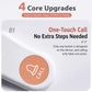 White one-touch call button on a rounded base with orange call icon