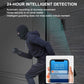 Smart video doorbell camera with solar rain cover and app display