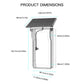 Rain cover housing for smart video doorbell camera, dimension diagram