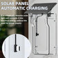 Solar panel charging unit with clear protective cover for doorbell camera.