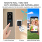 Doorbell camera app showing live remote viewing on a smartphone.