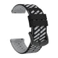 Twill Texture Breathable Two Color Silicone Watch Band, 24mm