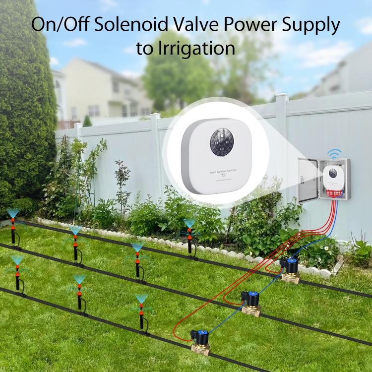 Wi-Fi smart sprinkler controller on/off solenoid valve power supply diagram
