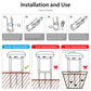WiFi smart soil sensor installation guide showing correct and error setup steps
