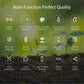 Smart soil sensor app feature icons for network, alerts, and moisture detection