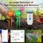 WiFi smart indoor soil sensor inserted in soil with blue indicator