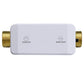 White smart water valve with WiFi and water-off icons, brass threaded ports