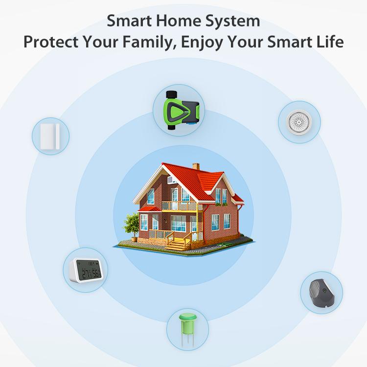 WiFi smart sprinkler timer icon in smart home system graphic
