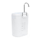 NEO WiFi smart drip irrigation controller, white body with outlet pipe, back view