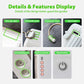 WiFi smart drip irrigation controller detail view of ports, hooks, and buttons