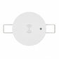 Round white WiFi human presence sensor with metal mounting bracket bars