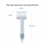Xiaomi Mijia high-speed hair dryer in blue, front view with vented grip