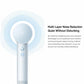 Xiaomi Mijia high-speed hair dryer in light blue, with nozzle and front control panel