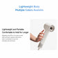 Milky white Xiaomi Mijia high-speed hair dryer held in hand, showing vented barrel