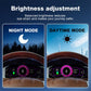 Car LCD instrument panel showing night and daytime brightness modes, black housing