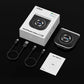 Car multimedia adapter kit with black wireless receiver, cables, and user manual