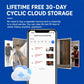 Wireless video doorbell with smartphone cloud storage timeline display