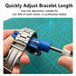 Watch bracelet adjustment tool with blue grip and metal pin driver