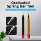Graduated spring bar tools in black and gold with metal fork tips and scale markings