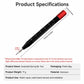 Black spring bar tool with red cap and measurement scale markings, pointed metal fork tip