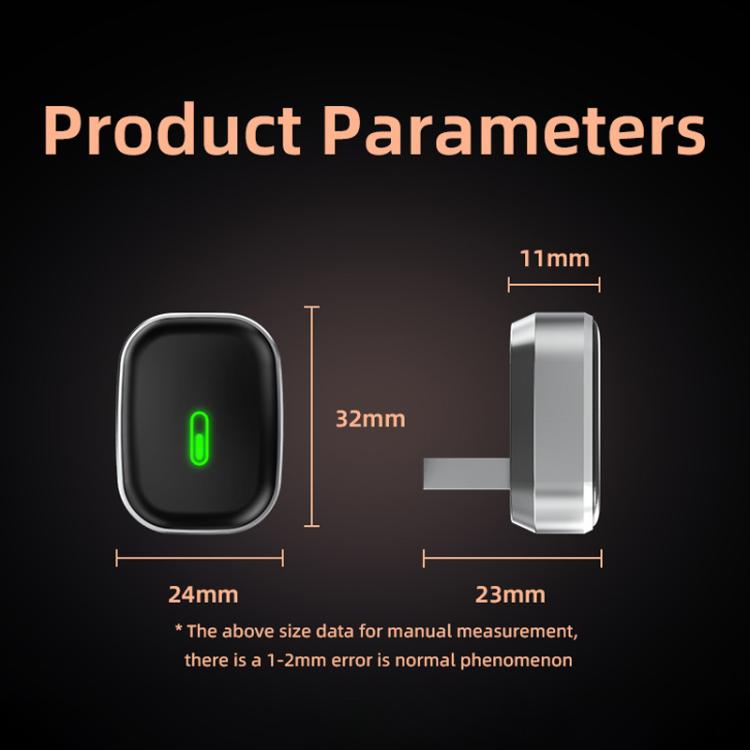 ZYD-TAB0S 2-in-1 car smart box adapter with size dimensions, black and silver