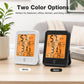 Indoor digital thermometer & hygrometer, white and black with orange LCD display stand