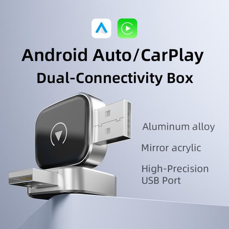 Dual-connectivity car box adapter, aluminum alloy housing with USB plug
