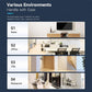Doorbell use graphic showing indoor home, office, villa, and restaurant scenes