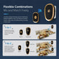 Black and gold wireless music doorbell with oval chime button and light ring