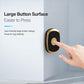 Black and gold wireless doorbell with large press button, fingertip activating