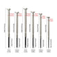 Precision screwdriver set with assorted shaft lengths and small tip sizes