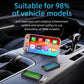 Car wireless adapter with green LED panel on dashboard