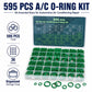 A/C O-ring rubber ring kit set with 595 green rings and clear storage case