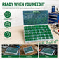 Compact A/C O-ring assortment kit with green rings in case and loose rings on bench