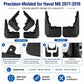Black mud flap set for front and rear wheel areas