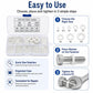 Nylon washer kit with size chart card and sorted white washers in organizer