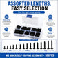 M3 black self-tapping screws assortment showing short to long lengths, 500 pcs set
