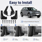 Black splash flaps kit with installation clips and screws included