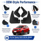Black OEM-style mud flap set with four guards for front and rear wheel arches