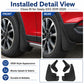 Installed black mud flap splash guards on front and rear wheel arches