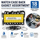 Black watch case back O-ring gasket seal fixing rubber rings assortment