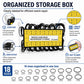 Pack of assorted black watch O-rings in a clear labeled storage case