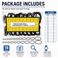 Package includes black rubber watch O-rings in 18 sizes with clear organizer box