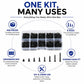 M2 Phillips self-tapping screw set: 400-piece assortment in plastic organizer tray
