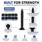 Black self-tapping screw set with clear organizer case and a tall screw shown