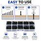 Black self-tapping screws in clear organizer case with installation steps graphic
