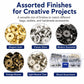 Assorted metal magnetic snaps with gold, silver, bronze, and mixed finish options