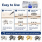 Metal magnetic snaps with step-by-step use concept, plus assortments in small organizer