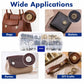 Metal magnetic snap set for bags and wallets shown with organizer case and snap hardware